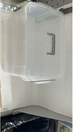Alista Home Plastic Storage Box with Wheels and Lid Transparent 38.5x27.5x22cm