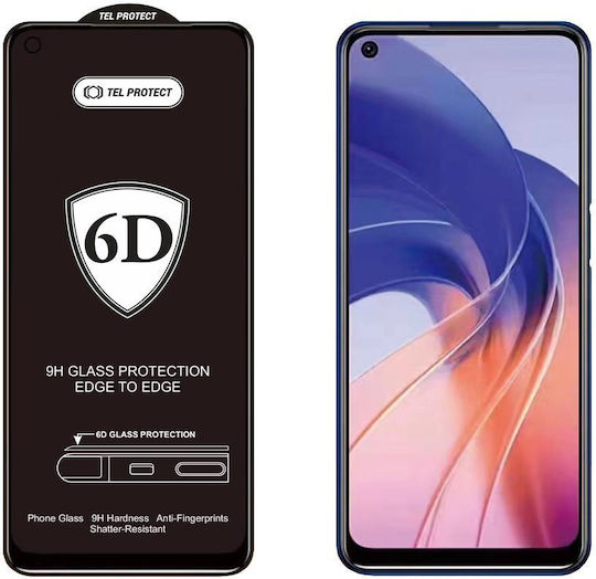 Tel Protect Пълно лепило Закалено стъкло за цялото лице Черен (Galaxy A36)