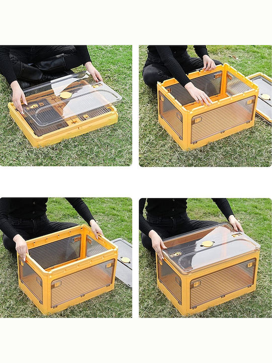 Alista Home Cutie De Depozitare Din Plastic Cu Capac Portocalie 60x42x34cm