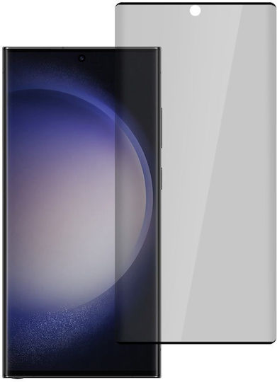Glass Privatsphäre Vollflächig gehärtetes Glas Schwarz (Galaxy S23 Ultra)