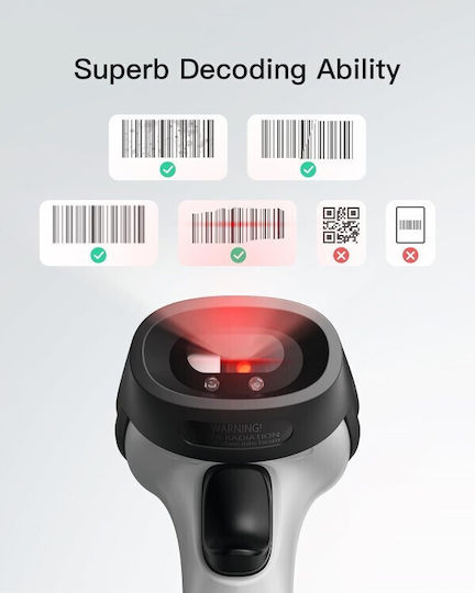 Inateck Bcst Scanner Χειρός Ασύρματο με Δυνατότητα Ανάγνωσης 1D Barcodes