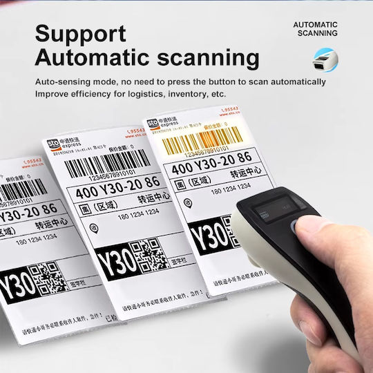 Handheld Scanner Wireless with 2D and QR Barcode Reading Capability