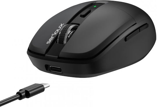 Serioux AirFlow Kabelloses & Verkabeltes Bluetooth Mäuse Schwarz
