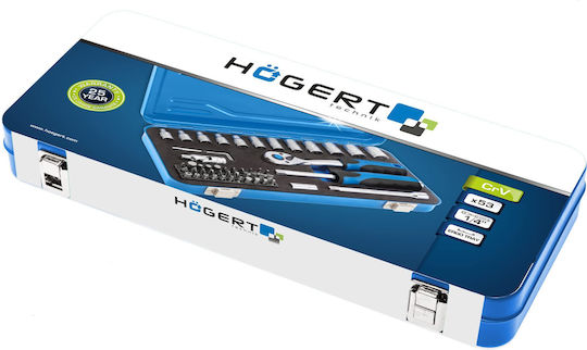 Högert Technik Καστάνια με Καρυδάκια 1\4" 53τμχ