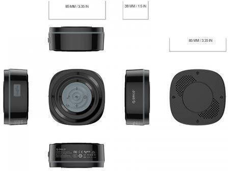 Orico SoundPlus R1 Boxă Bluetooth 5W cu Durată a Bateriei de până la 10 Ore Negru