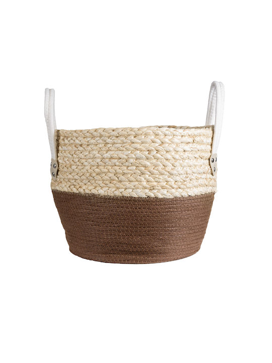 GloboStar Beige, Brown, White Flower Pot 28x33x28cm