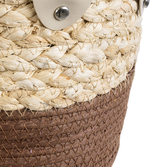 GloboStar Beige, Brown, White Flower Pot 23x23x23cm