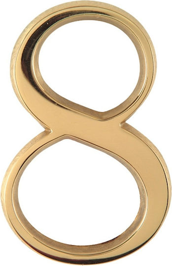 Zogometal 930 Placă cu Număr 8 în Auriu Culoare 12cm 930