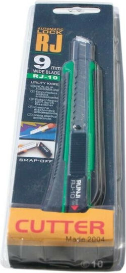 Cutting Knife Reinforced Rubber Handle Red 9mm Jianzhong