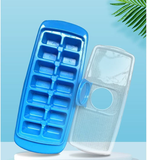 Alista Home Formă Pentru Cuburi de Gheață Plastică cu Capac Albastră 125158
