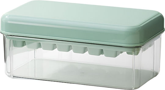 Alista Home Formă Pentru Cuburi de Gheață Cub Plastică cu Capac Verde 126712