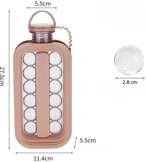 Alista Home Formă De Gheață Rotundă Din Silicon Cu Capac Roz