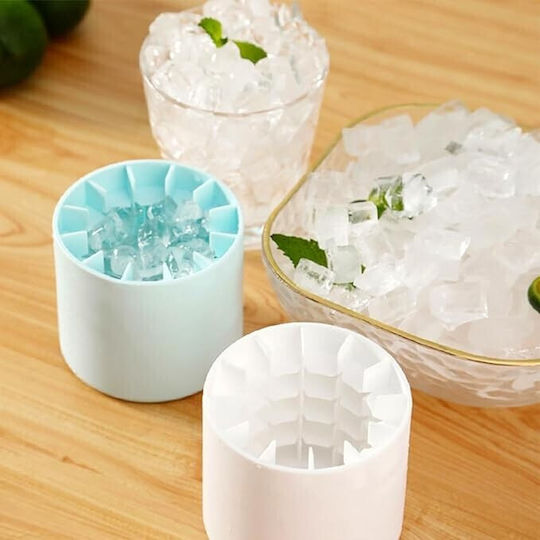 Alista Home Rectangular Silicone Ice Cube Mold with Lid Blue 126310