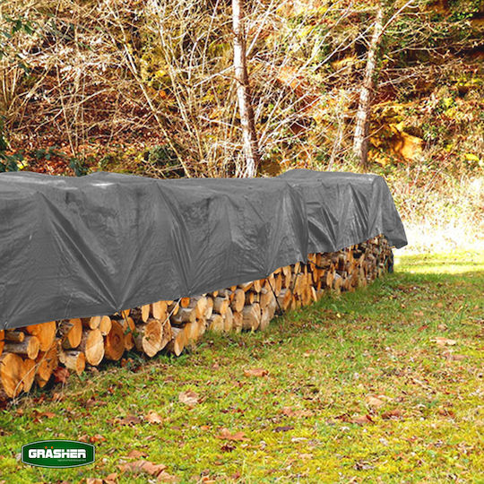 Grasher Waterproof Tarpaulin 120gr/m² 8x5m. Light Type Gray