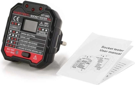 Habotest HT106D Tester Καλωδίων Ρεύματος Πρίζα Ρεύματος Ψηφιακό