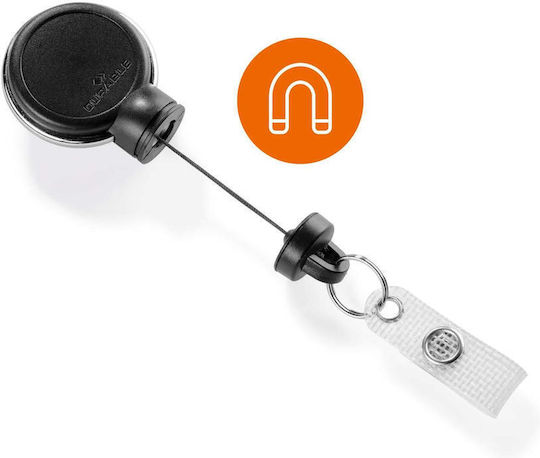 Durable Card Holder Extra Strong Badge Reel 360 Degree Rotatable Clip Heavy Card Holders Keys Up To 300g Pack 1 Black