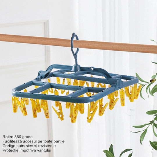 Alista Home Cârlige De Rufe Din Plastic 36x24cm Galbene