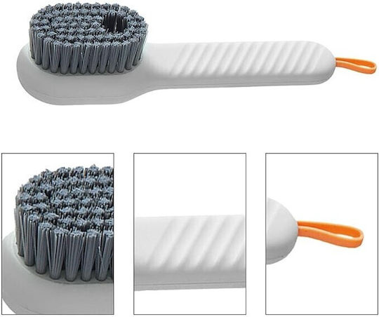 Perie Curățare Pantofi Recipient Detergent Alista Home Perie Multifuncțională Pantofi Spălare Peri Moi Nedăunători 17,3 X 4,5 X 6 Cm Culoare Albă
