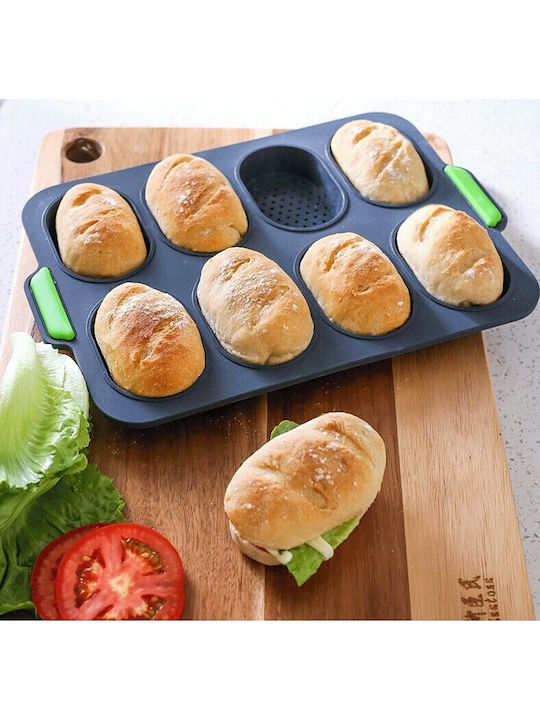 Alista Home Formă Pentru Patiserie Pentru Pâine Din Silicon 8 Locuri 34.5x23.8x2.5cm