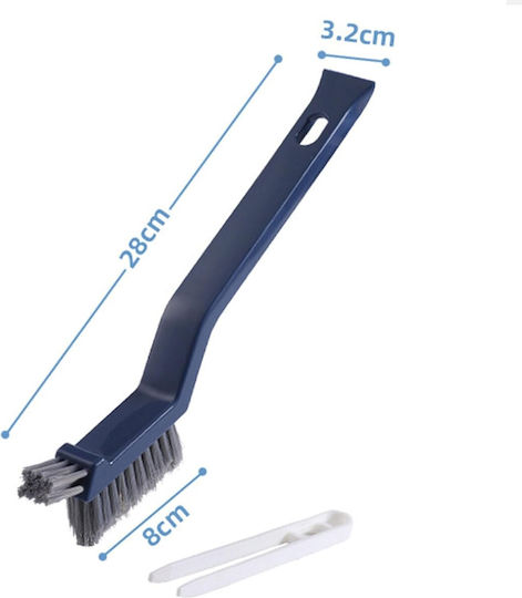 Perie Curățare Rosturi Pardoseală 3în1 Alista Home Lungime Mâner 28 Cm Peri Din PP Oțel Plastic Clește Îndepărtare Scame Păr Inclus Albastru