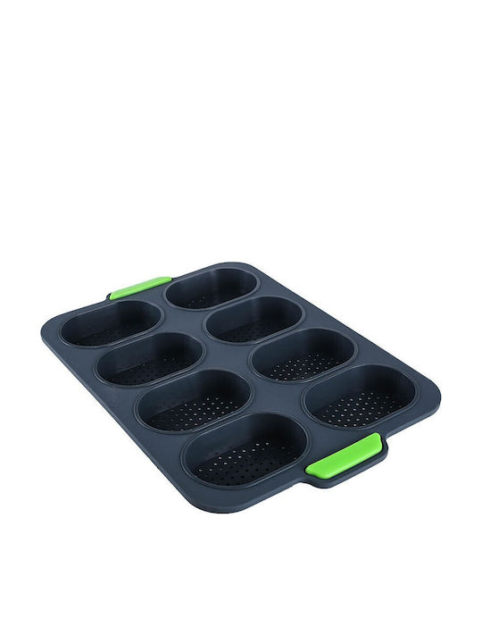 Alista Home Formă Pentru Patiserie Pentru Pâine Din Silicon 8 Locuri 34.5x23.8x2.5cm