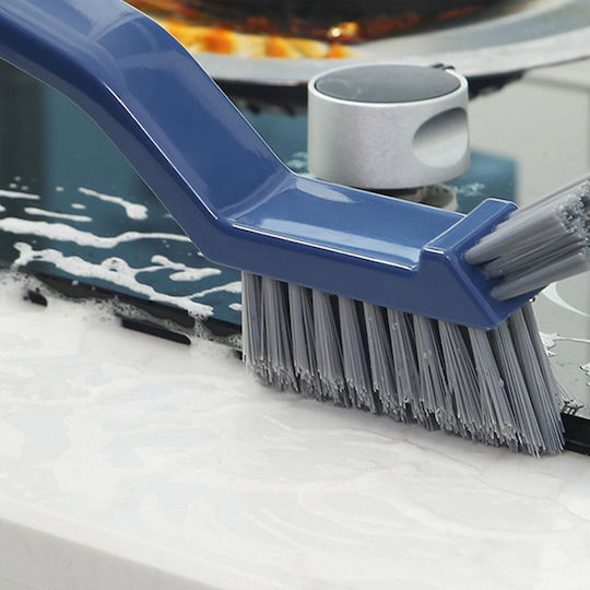 Perie Curățare Rosturi Pardoseală 3în1 Alista Home Lungime Mâner 28 Cm Peri Din PP Oțel Plastic Clește Îndepărtare Scame Păr Inclus Albastru
