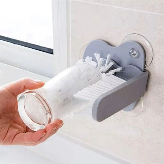 Perie Curățare Sticlă Alista Home Plastic cu Ventuză 17,5 X 14 Cm Gri