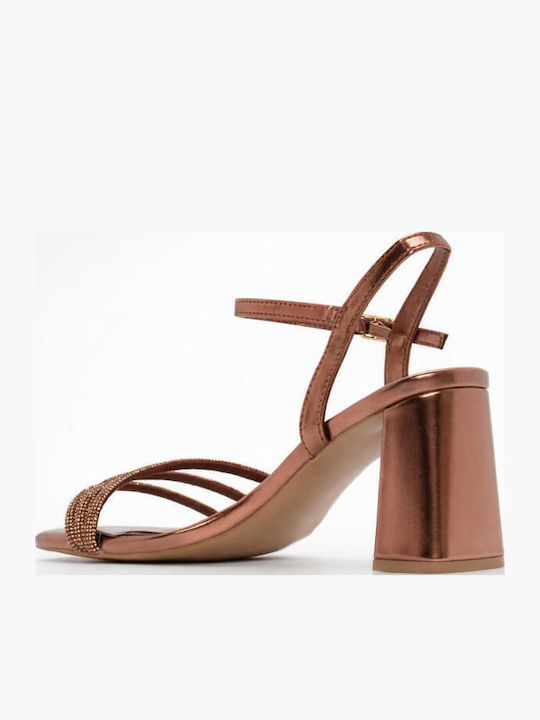 Sandals with Strass Brown