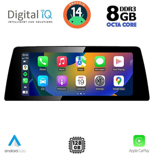 Digital IQ Car Audio System for BMW Series 1 2008-2011 Bluetooth USB WiFi GPS Apple CarPlay Android Auto with 10.25" Touch Screen