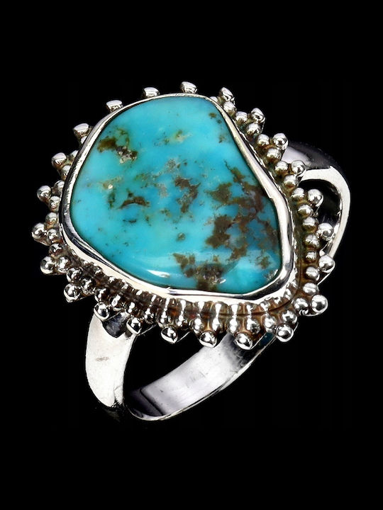Silver 925 Stunning Elegant Turquoise Ring Size 15 Silver 925 Stunning Elegant Turquoise Ring Size 15