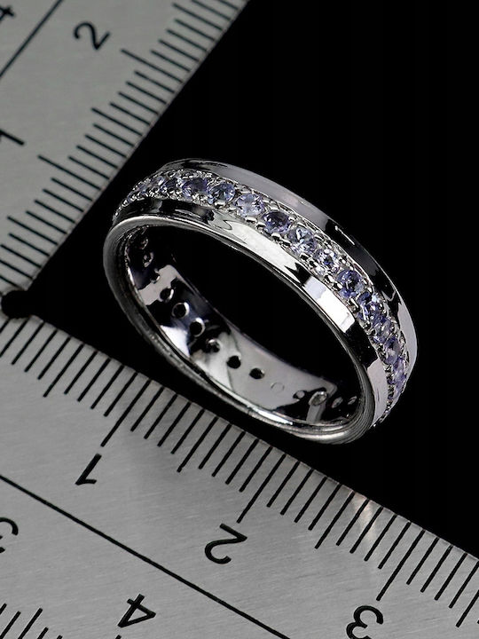 925 Elegant Delicate Ring Natural Tanzanites Silver Size 13
