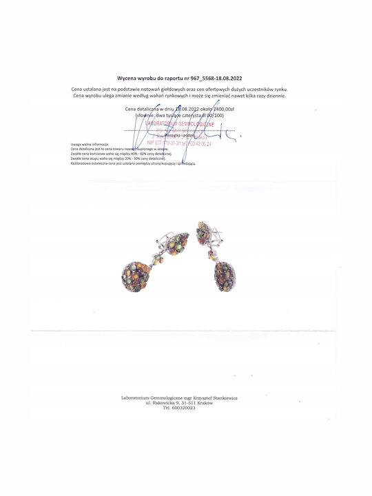 Long Sapphire Earrings Fancy Certificate
