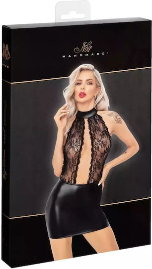 Noir Handmade Powerwetlook Schwarz Kleid