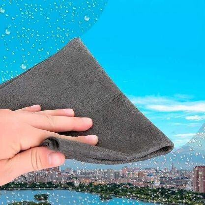 Pânză Magică Din Microfibră Alista Home Pentru Curățarea Geamurilor Fără Scame Absorbantă 20x30 Cm Gri