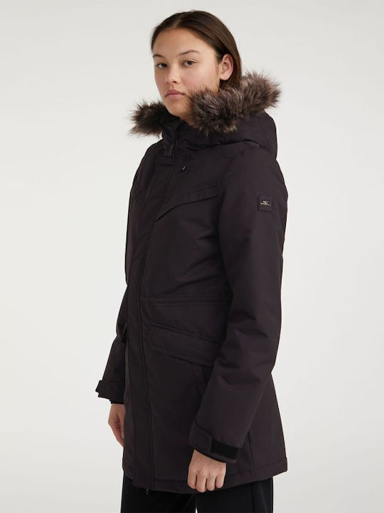 Journey Jachetă Damă Parka de Iarnă Neagră