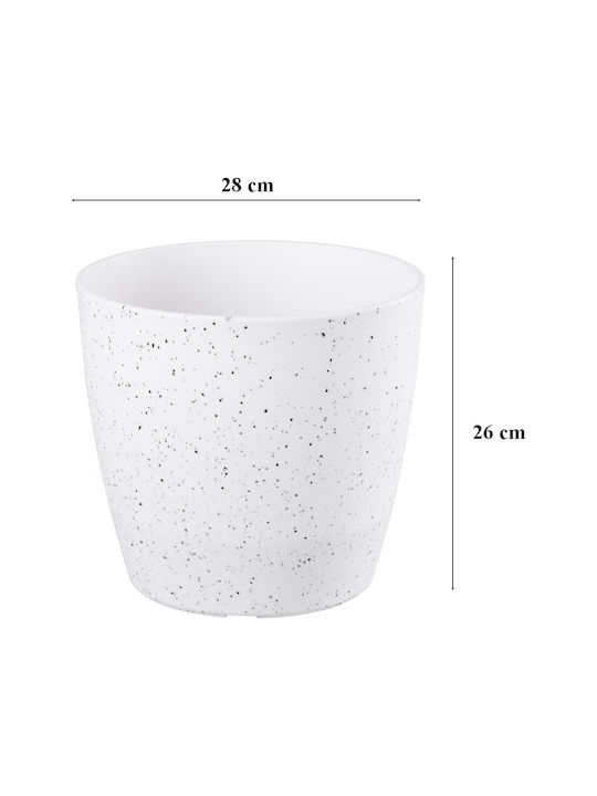 SGTT Γλάστρα Πλαστική White Color 26x26εκ.