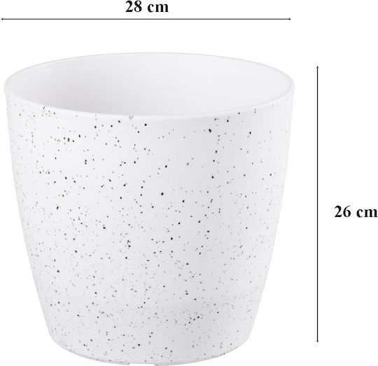 SGTT Plastic Flower Pot White Color 26x26cm