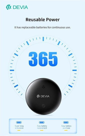 Devia EM611 Compatibil Cu Apple Find My & Google Find Hub Alb