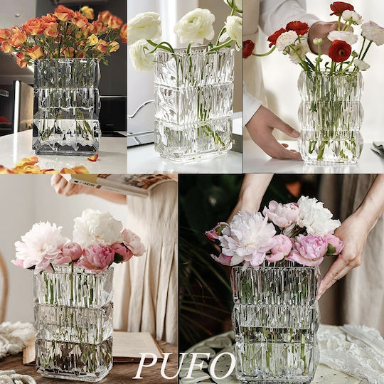 Decorative Beige Glass Vase