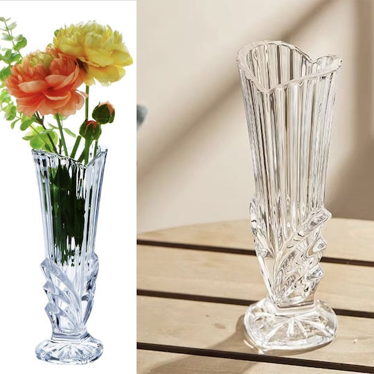 Decorative Beige Glass Vase