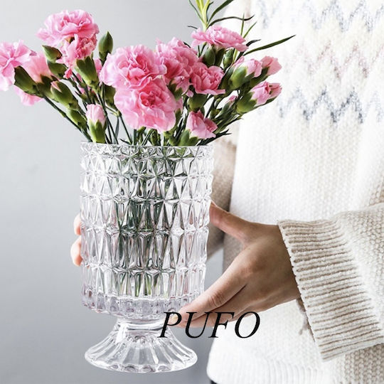 Decorative Beige Glass Vase
