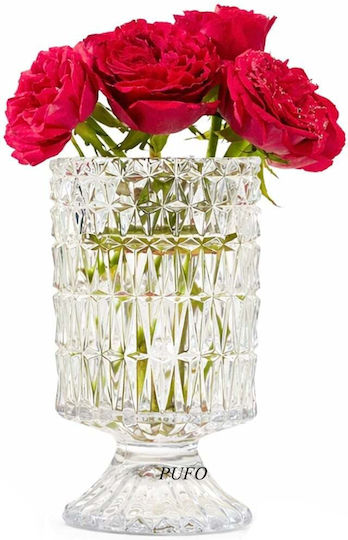 Decorative Beige Glass Vase