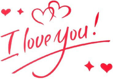 Sticker I Love You Alista Home Tematică Dragoste 21x29 Cm Roșu