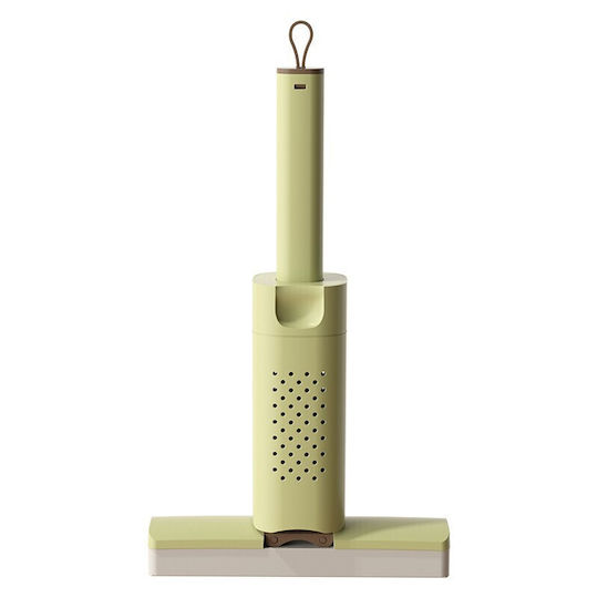 Mini Mop Alista Home Pentru Uz Casnic Sistem Autostoarcere Portabil Mop cu Burete Rotire 180° 15 X 27,5 Cm Verde