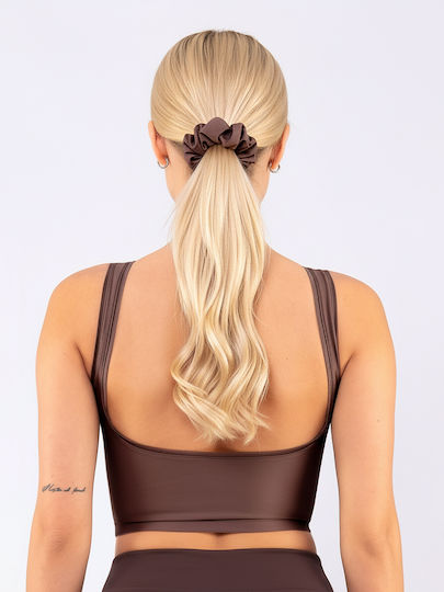 Scrunchie Elastice Pentru Păr Ac124 Scrunchie Monocrom Maro