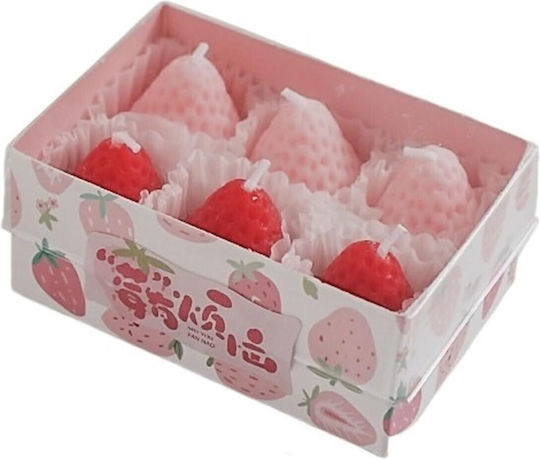 Alista Home Aromatic Candle with Strawberry Scent 78g 6 Pieces