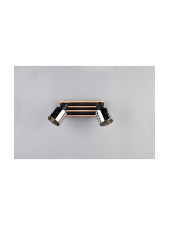 Trio Lighting Doppel Decken- und Wandleuchte in Schwarz Farbe