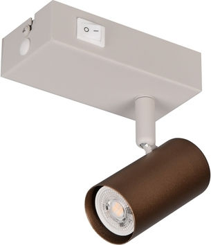 Trio Lighting Single Ceiling & Wall Spot in Brown Colour