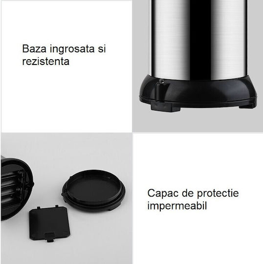 Dozator De Dezinfectant Cu Săpun Lichid Alista Home Senzor De Mișcare Cu Infraroșu Oțel Inoxidabil 250 Ml 19 X 11 Cm Gri