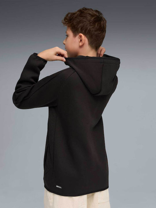 Athleisure Kids Cardigan Cotton with Hood Puma Black